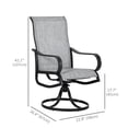 thumbnail image 3 of Outsunny Patio Swivel Chairs w/ Mesh Fabric Seat Rocking Chairs, Dark Grey, 3 of 10