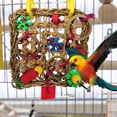 thumbnail image 4 of Thinsony Pet Bird Foraging Wall Toy Parrot Mat Birds Toy Woven Love Parakeet Chewing Style A 1Set, 4 of 5