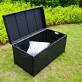 thumbnail image 3 of Wicker Lane ORI003-A Outdoor Espresso Wicker Patio Furniture Storage Deck Box, 3 of 5