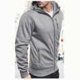 thumbnail image 3 of 2025 Men's Fleece Jackets & Coats Winter Splice Tops Sleeve Men's Jackets for Fall and Winter Blouse Men's with Zip Light Jacket for Men Cap Long Sweater Men's Raffle Jacket, 3 of 8