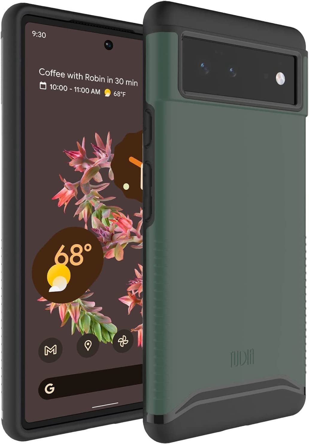 Phone Case for Google Pixel 6 Case (2021), TUDIA [Merge] Military Grade Dual Layer Shockproof Slim Tough Non-Slip Heavy Duty Case Cover (Hunter Green)