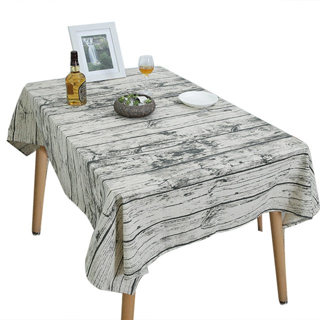 Retro Multi Grain Tablecloth Linen Linen Fabric Home Dining Room Table Cloth Desk Cover Home Decoration No.11