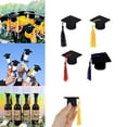 thumbnail image 2 of Sokhug Lot de 10 Mini Bouchons de Collation des Grades avec Pompons, Toque de Diplômé, Garnitures de Bouteilles de Vin et de Gâteau pour Décorations de Fête de Collation des Grades, 2 of 8