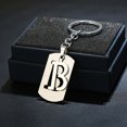 thumbnail image 3 of Porte-clés Multifonction Lustre Brillant Surface Lisse Réutilisable DIY Acier Inoxydable Lettres A-Z Femmes Hommes Porte-Clés pour Portefeuille, 3 of 7