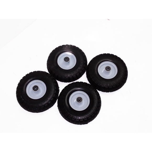 Millside 4-inch x 10-inch Pneumatic Wheels (4-Pack)