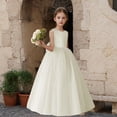 thumbnail image 5 of Wo-Fusoul Robe d'Anniversaire pour Filles, Robe de Princesse d'Été Sans Manches à Col Rond en Tulle et Maille, Robe de Fête pour Enfants de 1 à 15 Ans, 5 of 5