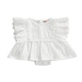 thumbnail image 1 of Newborn Summer Jacquard Jumpsuit  Baby Girls Flower Pattern  Neck Fly Sleeve Playsuit, 1 of 6