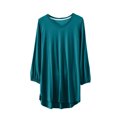 thumbnail image 3 of AherBiu T-Shirts pour Femmes à Col Rond, T-Shirts de Pyjama Amples, Été, Légers, Doux, Tunique à Manches Courtes, Hauts, Couleur Unie, 3 of 3