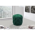 thumbnail image 2 of Meridian Furniture Harper Ottomane/tabouret Contemporain en Velours Vert, 2 of 8