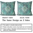 thumbnail image 2 of Green Boho Throw Pillow Covers Set of 2 Monaco Rug Carpet Double Sided Pattern Cotton Soft Pillow Case Cushion Cover Pillowcase for Garden Couch Sofa Bed Decorative 20x20 inch, 2 of 5