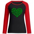 thumbnail image 4 of QIPOPIQ T-Shirts à Manches Longues à Col Rond pour Femmes T-Shirts de la Saint-Patrick T-Shirt Imprimé Trèfle de Printemps T-Shirt Vert Porte-Bonheur T-Shirts de la Saint-Patrick Tuniques Patchwork Hauts Chemises de Fête Aubaines, 4 of 4