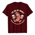 thumbnail image 4 of LUOGENLI T-shirts pour Femmes Mode Décontractée Imprimé Col Rond Manches Courtes pour l'Été T-shirts Vintage Amusants pour Femmes Tee Graphique Saint-Valentin Vin P, 4 of 4