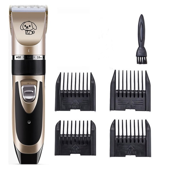 Rechargeable Low Noise Pet Grooming Clippers for Dogs Cats with 8 Comb Attachments Professional Hair Shaver Kit Quiet Operation Cordless Use