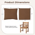 thumbnail image 3 of Gymax 2PCS Deep Seat Chair Cushion Pads Set Indoor/Outdoor w/ Rope Belts Brown, 3 of 9