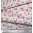 thumbnail image 3 of Soimoi Rayon Fabric Seeds & Watermelon Fruits Print Fabric by Yard 56 Inch Wide, 3 of 3