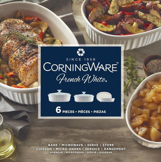 Plats de cuisson ovales French WhiteMD de CorningWareMD, ensemble de 6 pièces