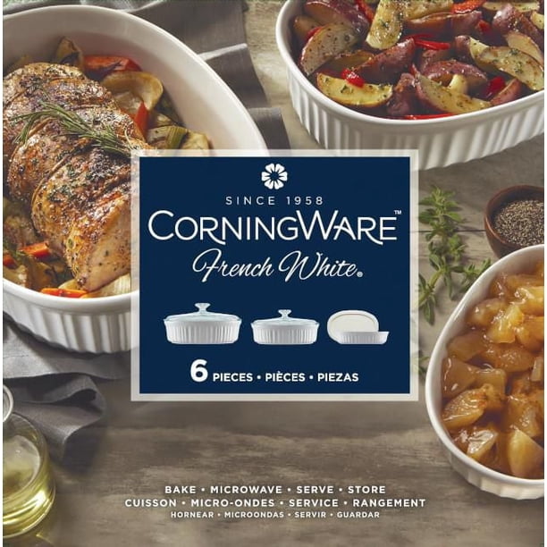 CorningWare® French White® 6 Piece Bakeware Oval Set - Walmart.ca