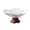 Blanc, variante sur Bol de Service sur Piédestal à Faux Grain de Bois en Plastique Transparent en Forme de Pétale Style Vintage pour Fruits Bonbons Collations Maison Cuisine