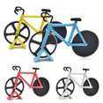 thumbnail image 4 of Amdohai Stainless Steel Pizza Cutter Two-wheel Bicycle Shape Pizza Cutting Knife Pizza Tool Pizza Cutter White, 4 of 8