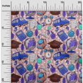 thumbnail image 2 of oneOone Rayon Rose Brown Fabric Kids Sewing Material Print Fabric By The Yard 56 Inch Wide, 2 of 4
