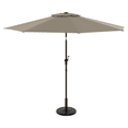 thumbnail image 4 of Parasol de marché rond à bouton poussoir pour patio de 2,7&nbsp;m HOMETRENDS, teck patiné, 4 of 10