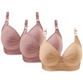 thumbnail image 1 of Bras for Women, 3PCS Womans Printing Gathered Together Large Size Daily Bra Underwear No Rims, 1 of 9