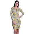thumbnail image 2 of Moomaya Womens Full Sleeve Printed Midi Length Printed Bodycon Dress, 2 of 6