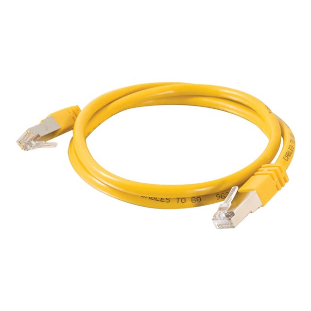 C2G 50ft Cat5e Snagless Shielded (STP) Ethernet Network Patch Cable - Yellow - Patch cable - RJ-45 (M) to RJ-45 (M) - 50 ft - STP - CAT 5e - molded, stranded - yellow