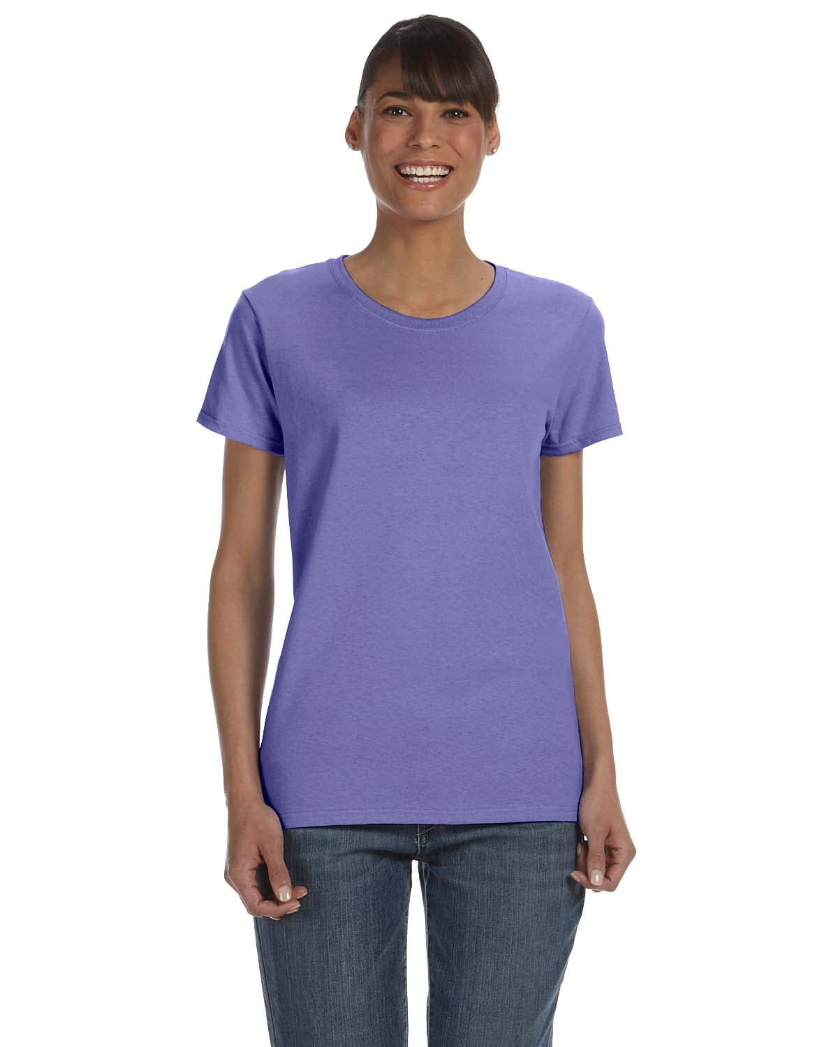Gildan T-Shirt en Jersey de Confort à Col Épais avec Ruban pour Femmes, Style G5000L