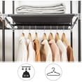 thumbnail image 4 of SONGMICS Garde-Robe Portative, Armoire en Tissu Non Tissé, Organisateur de Rangement, Noir, Adulte, 4 of 7