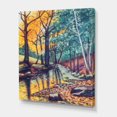 thumbnail image 3 of Designart Landscape With River In Autumn Forest Sunset Canvas Wall Art, 3 of 4