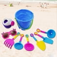 thumbnail image 2 of Childrens Beach Sand Toy Set, Beach Bucket, Watering Can, Shovel, Rake, Mold,, 2 of 9
