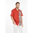 thumbnail image 5 of Hawaii Hangover Chemise Hawaïenne Aloha pour Homme en Coton Premium Orchid Paradise Rouge 3TG, 5 of 5