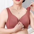 thumbnail image 5 of Bigersell Wireless Front Closure Bras for Women Daisy Bra for Seniors Front Closure Front Closure Bra Snap Front Bras for Women Comfort Bras for Older Women R-11-Coffee 110C, 5 of 5