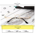thumbnail image 3 of relayinert Unisex Korean Vintage Eyeglasses Round Metal Frame Spectacles Clear Lens Eye Glasses Accessory, 3 of 8