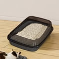thumbnail image 4 of Chmadoxn Closet Organizers and Storage, Semi Enclosed High Bar Litter Box With Splashs Proof Designs Provides Ample Space For Cats Includes Shovel For Kittens Plastics cat litter boxs, 4 of 6