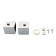 thumbnail image 2 of 1 Pair Square Shower Temperature Control Handle Knob Chrome Thermostatic Handle, 2 of 9