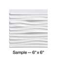 thumbnail image 1 of FASÄDE Waves Decorative Vinyl Backsplash Panel in Gloss White (6X6 Inch Sample), 1 of 5