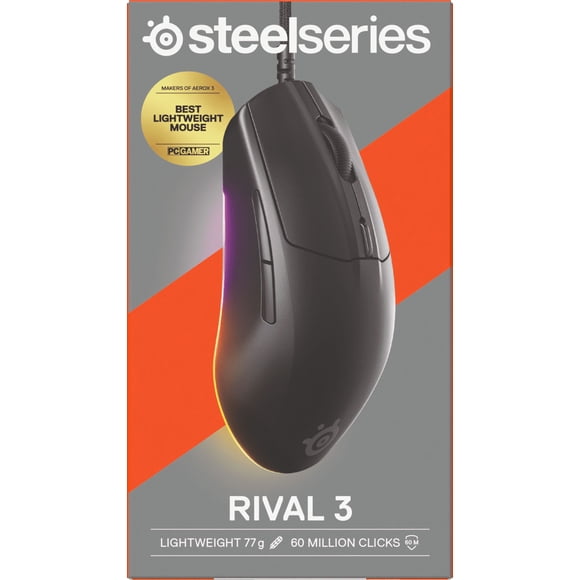 RIVAL 3 GEN2 WIRED MOUSE BLACK - PC