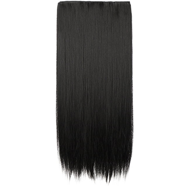 Miangastore Pièce de Cheveux Synthétique Longue Lisse à Clip Extension de Cheveux Accessoire de Coiffure pour Femmes