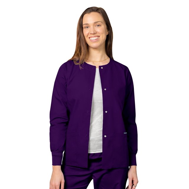 Adar Uniformes Médicaux Universels pour Femmes - Veste d'Échauffement à Col Rond