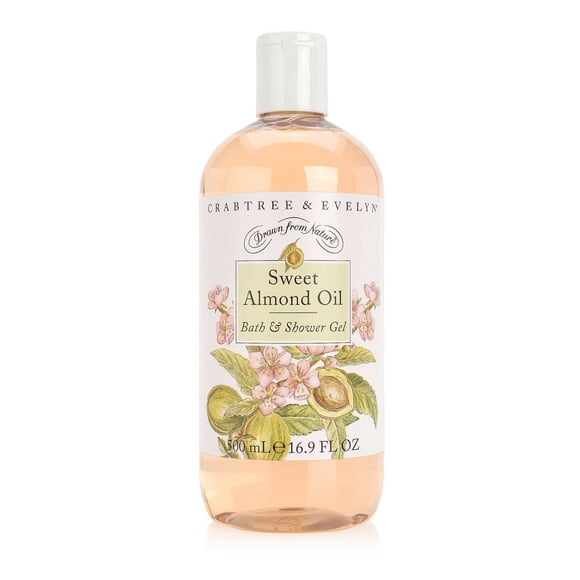 Crabtree & Evelyn Bath and Shower Gel Sweet Almond Oil 16.9 Fl Oz