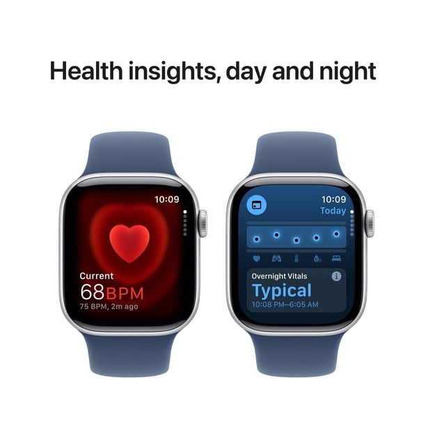 Apple Watch Series 10 GPS 42mm Silver Aluminum Case with Denim