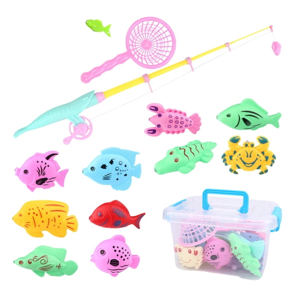 Ensemble de Jeu de Pêche pour Piscine Canne Interactive Extensible Jouet Aquatique Flottant Activité Extérieure pour Enfants Jeu d'Eau à la Plage