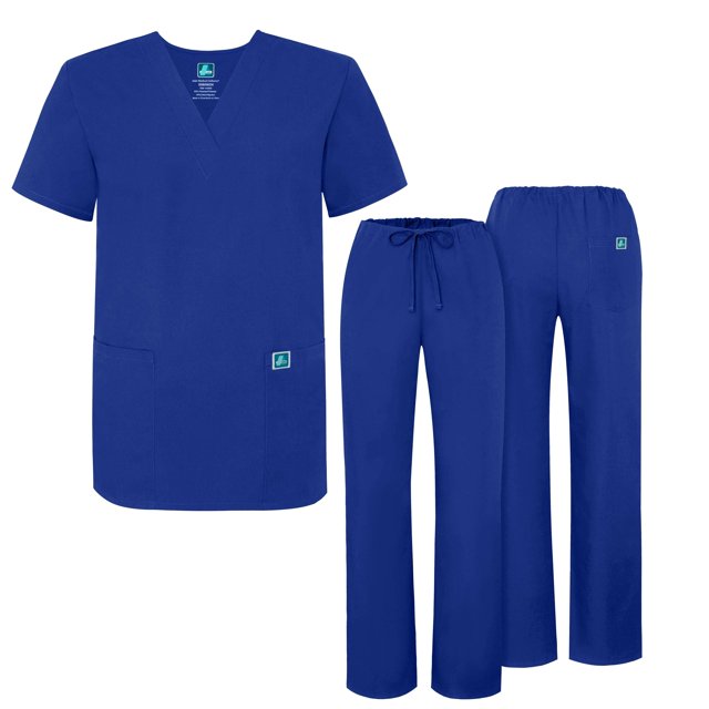 Adar Mens Medical Scrubs Set Medical Uniforms - Roomy Fit (30 Colors)