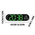 thumbnail image 3 of Chmadoxn Alarm Clock 17.3-inch Living Room Wall Clock With Multifunctional LED Electronic Clock Large Size Alarm Clock Temperature And Humidity Clock alarm clock, 3 of 5