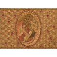 thumbnail image 1 of Ahgly Tapis Rectangulaire Lavable en Machine Intérieur Transitionnel Brun Selle, 5 Pieds x 7 Pieds, 1 of 7