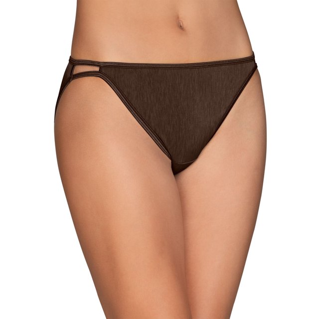 Vanity Fair Womens Body Shine Illumination String Bikini, 8, NH Cappuccino