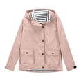 thumbnail image 4 of Imperméable pour Fillette, Imperméable Uni d'Extérieur à Capuche, Coupe-Vent, Manteau d'Extérieur, 4 of 9