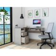 thumbnail image 3 of Tuhome  Mix L-Shaped Desk - Color - Light Gray- Material -Engineered Wood, 3 of 10